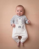 افارول بيبي قطيفة مطرز ارنوب رسام + جيب مطرز + انب...