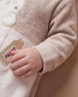 افارول بيبي قطيفة مطرز ارنوب رسام + جيب مطرز + انب...