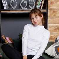 توب كم رقبة نحيفة بناتي شبابي