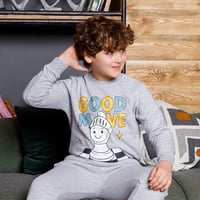 بيجامة اولادي ميلتون طباعة DTF شطرنج + كلمة GOOD M...