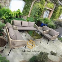 طقم ٧ مقاعد حديد مع حبال 0380