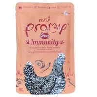 كارتون برامي دجاج مع اليقطين والجزر في المرق للقطط...