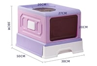 ليتر بوكس للقطط مغلق بدرج