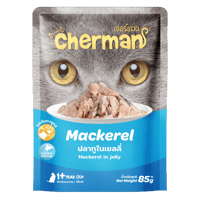 ظرف شيرمان الماكريل في الجيلي 85جرام لقطط الكبيرة