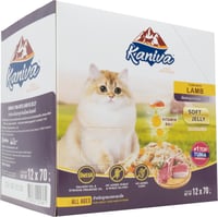 كرتون كانيفا طعام للقطط بالتونة مع لحم الضأن في ال...