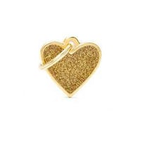 قلادة ماي فاميلي SMALL HEART GLITTER GOLD