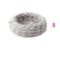 فلاين قو سرير وافن اطار حديدي دائري وردي