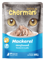 ظرف شيرمان الماكريل في الجيلي 85جرام لقطط الكبيرة