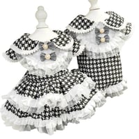 ملابس قطط وكلاب كروهات ابيض واسود مقاس m