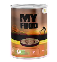 اكل رطب للقطط البالغة ماي فود بقطع الدجاج مع الجيل...