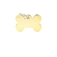 قلادة ماي فاميلي شكل عظم ذهبي صغير