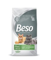 بيسو طعام جاف للقطط البالغه والمعقمه بالدجاج