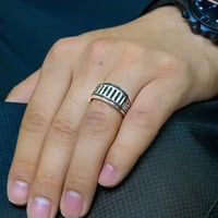 دبلة زركون رجالي فضة استرليني 925