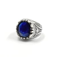 خواتم حجر فيروز رجالي فضة 925 بتصميم محفور