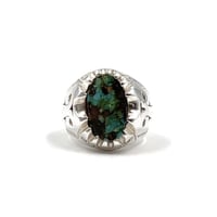 خاتم فضة رجالي 925 بحجر فيروز حسيني