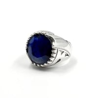 خاتم حجر زفير رجالي فضة 925