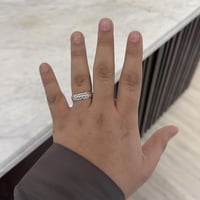 دبلة رجالية فضة عيار 925 تصميم راقي