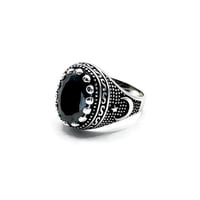 خاتم رجالي فضة حجر زركون تمتع بالفخامة