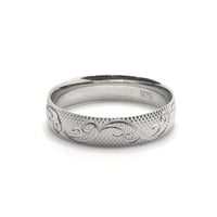 دبلة رجالية فضة عيار 925 زخرفة مميزة