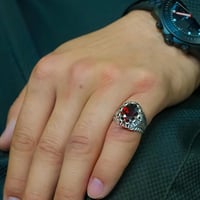 خاتم رجالي فضة حجر زركون الفخامة والتفرد