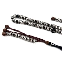 مسبحة كوك فاخرة مطعمة بالفضة ومرصعة بعظم الجمل – ٩...