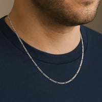 قلادة ستيرلينغ 925 فيغارو رفيعة – روابط طويلة/قصير...