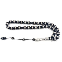 سبحة كوك رجالية مطعمة بفضة 925 أصلية – 33 حبة يدوي...