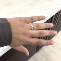 دبلة رجالية فضة عيار 925 نقشة ايطالية