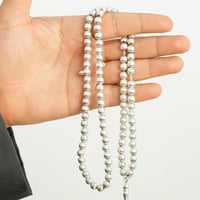 سبحة فضة عيار 925 منقش يدوي