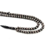 مسباح كوك يدوي فاخر – 99 خرزة مطعم بالفضة ومرصع بع...