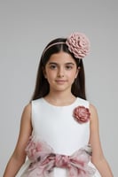 طوق مع بكلة شعر بناتي مورد T-037