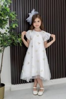 فستان اطفال فراشات سهرة S0807