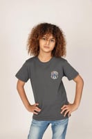 تي شيرت أطفال رمادي غامق رسمة من الطهر 2642