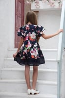 فستان بناتي مشجر قصير 7138