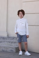 شورت ولادي رمادي كلاسيك 4132