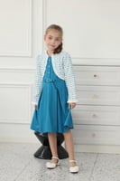 فستان ازرق مع جاكيت 7235