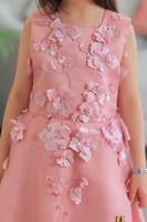 فستان بناتي وردي سهرات S01047