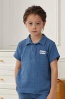 تيشيرت ازرق ولادي كاجول 4123