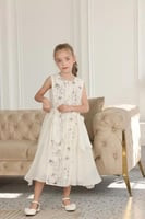 فستان ابيض شيفون 7167