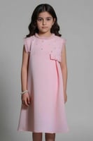 فستان سهرات بناتي وردي S01134