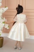 فستان سهرات بتل مطرز من الاعلى S01163