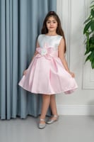 فستان سهرات بناتي بوردة على الخصر s01122