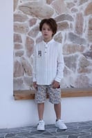 قميص ولادي مخطط سكري 4102