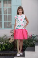 تنورة بناتي مورد 7043