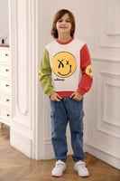 بلوفر ولادي شتوي فيس بالصدر 3041