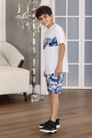 طقم ترنج ولادي ابيض 2924