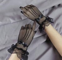 قفازات اسود شبكي فيونكه