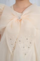 فستان بناتي سهرات فيونكه على الصدر s01125