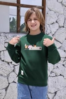 بلوفر ولادي شتوي اخضر 3022