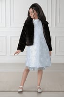 جاكت فرو شتوي بناتي اسود 18J-B